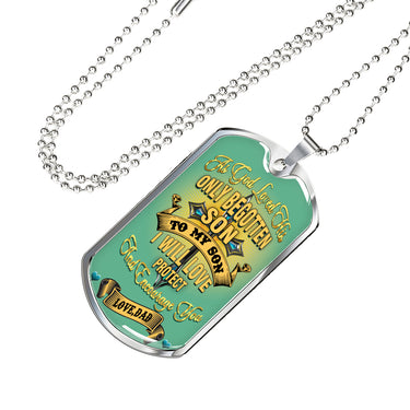 Father Son Heart Necklace From Parents Birthday Gifts, Christmas Gifts Luxury D